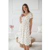 Těhotenské a kojicí šaty bílé s citróny