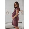 Těhotenské uzlové šaty rose brown