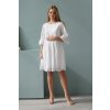 Bílé těhotenské šaty volné kojicí