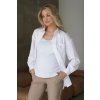 Oversize těhotenská košile bílá bavlněná