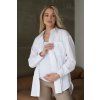 Oversize těhotenská košile bílá