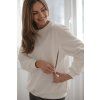 Oversize kojicí mikina bílá se vzorem
