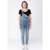 džínové těhotenské lacláče světle modré