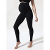 Těhotenské legíny High Comfort Mom - černé bavlněné
