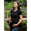 Těhotenské a kojící tričko černé