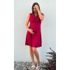 Těhotenské šaty bez rukávů bordó
