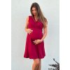 Elegantní těhotenské šaty bordó