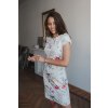 Letní těhotenské šaty bílé květinové