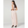 Společenské těhotenské šaty na ramínka pudrově růžové kojící