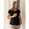 Těhotenské tričko černé bavlněné