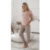 Těhotenské a kojící tričko pudrově růžové 2