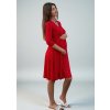 elegantní těhotenské a kojící šaty s uvazováním červené