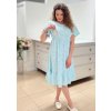Kojící šaty s volánky mint