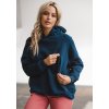 Těhotenská a kojící mikina 3v1 modrá oversize