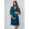Těhotenské šaty petrolejové kojící