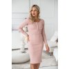 Těhotenské a kojící šaty pudrově růžové