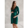 Elegantní těhotenské šaty zelené kojící