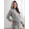 Těhotenská mikina světle šedá 3v1