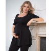 Elegantní těhotenská halenka černá 3v1 xxl