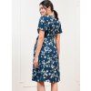 Těhotenské zavinovací šaty modré s květy