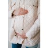 Jarní těhotenská bunda prošívaná světle krémová
