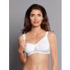 Kojící podprsenka bíla s krajkou bez kostic