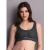 Těhotenská podprsenka antracit bez kostic