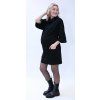 Oversize těhotenské šaty Sweat Ponte černé (Velikost XL)