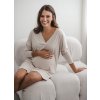 Bambusová těhotenská a kojící košile světle béžová