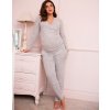 Těhotenské a kojící pyžamo šedé