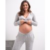 Těhotenský a kojící set šedý melír