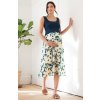 Dvojdílné těhotenské šaty letní květinové