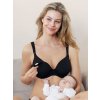 Kojící podprsenka s kosticí černá