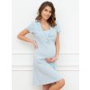 Těhotenská košile světle modrá s puntíky kojící