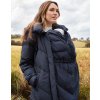 Těhotenský a nosící zimní kabát modrý