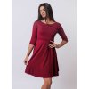 těhotenské a kojicí šaty bordó