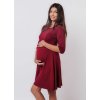 těhotenské šaty bordó