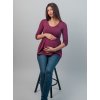 Těhotenská halenka vínová elegantní