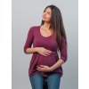 Těhotenská halenka vínová kojící