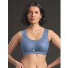 Těhotenská podprsenka Essential modrá s krajkou