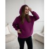 Oversize těhotenská mikina fialová kojící