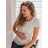 Těhotenské tričko krémově bílé kojící