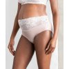 Těhotenské kalhotky s krajkou bílé taupe