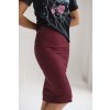 Těhotenská sukně Tummy bordo bavlněná (Velikost 2XL)