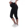 Těhotenské legíny High Comfort Mom 3/4 černé bavlněné