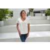 Těhotenské a kojící tričko bílé ecru bavlněné