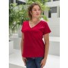 těhotenské a kojící tričko bordó bavlna