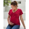 těhotenské tričko bordó bavlněné
