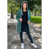 prodlouzena tehotenska mikina morska zelena
