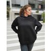 zateplená těhotenská a kojicí mikina černá bavlna